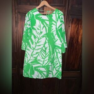 Lilly‎ Pulitzer Green and White Dress small